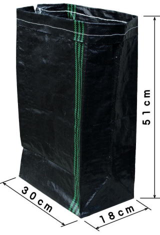 土のう袋（土嚢袋）　四角い土嚢　角型土のう袋UV黒PE　各サイズ　ブロック積　浸水防止